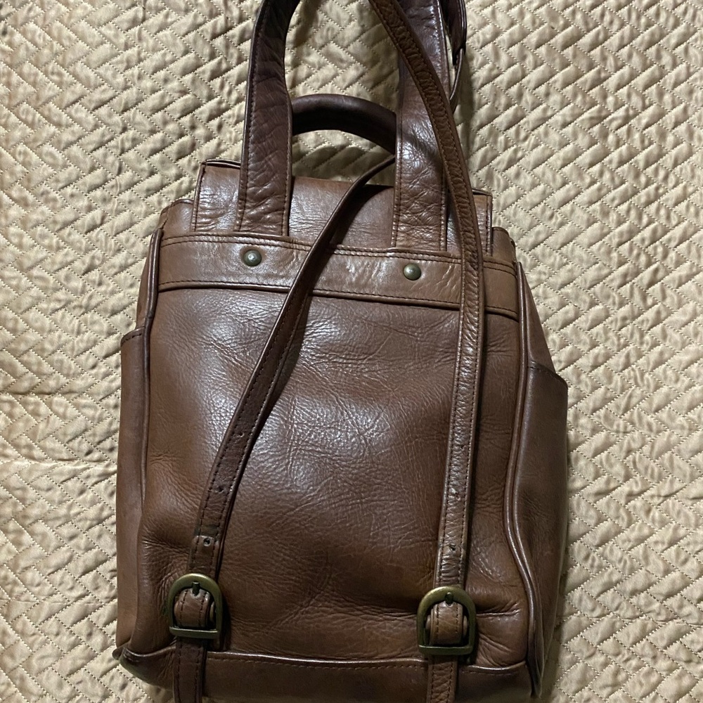 Vintage Wilsons Leather Brown Backpack Purse - Picture 3 of 6